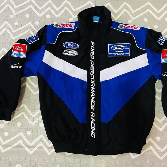 Vintage retro ford formula 1 nascar embroidered racing graphic jacket - Picture 2 of 10